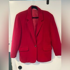 Red wool, Fully Lined, Blazer/Jacket